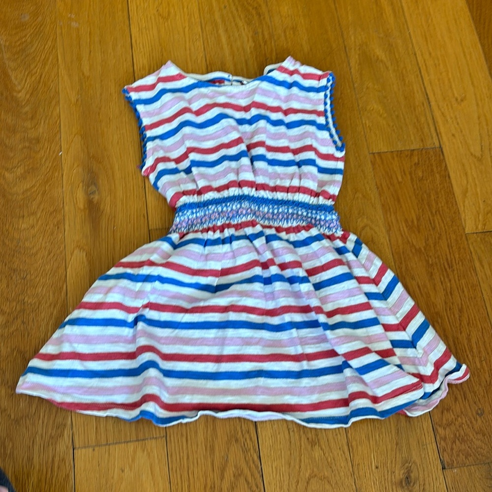 Mini Boden Smocked Striped 4-5Y Dress